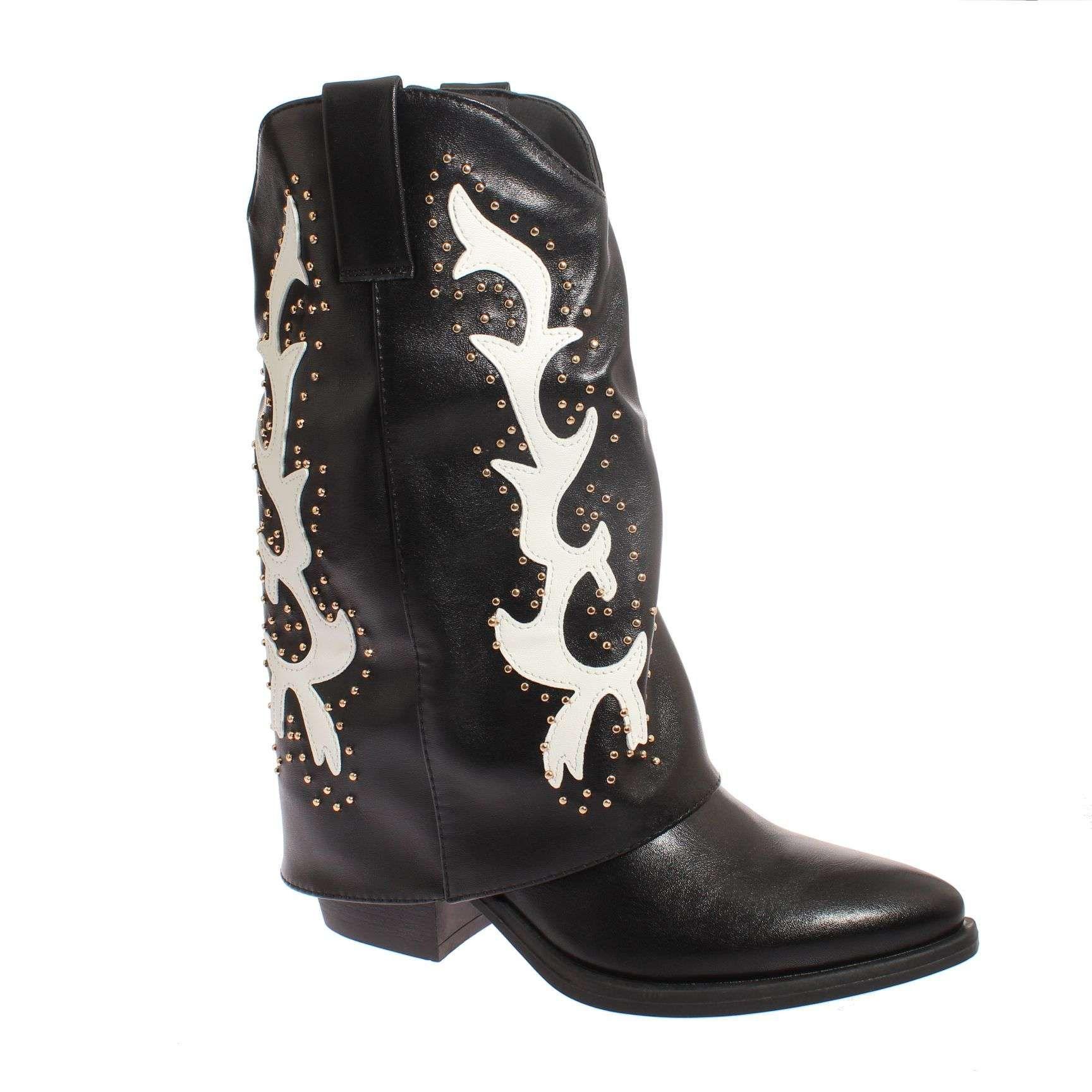 Bota Vaquera Negro Vía Franca Mujer Art: 5Q26NEGRO-0