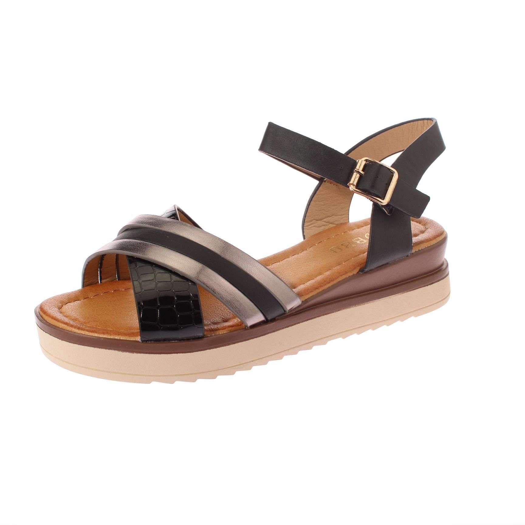 Sandalia Negro Vía Franca Mujer Art: 51309B3226BLACK-0