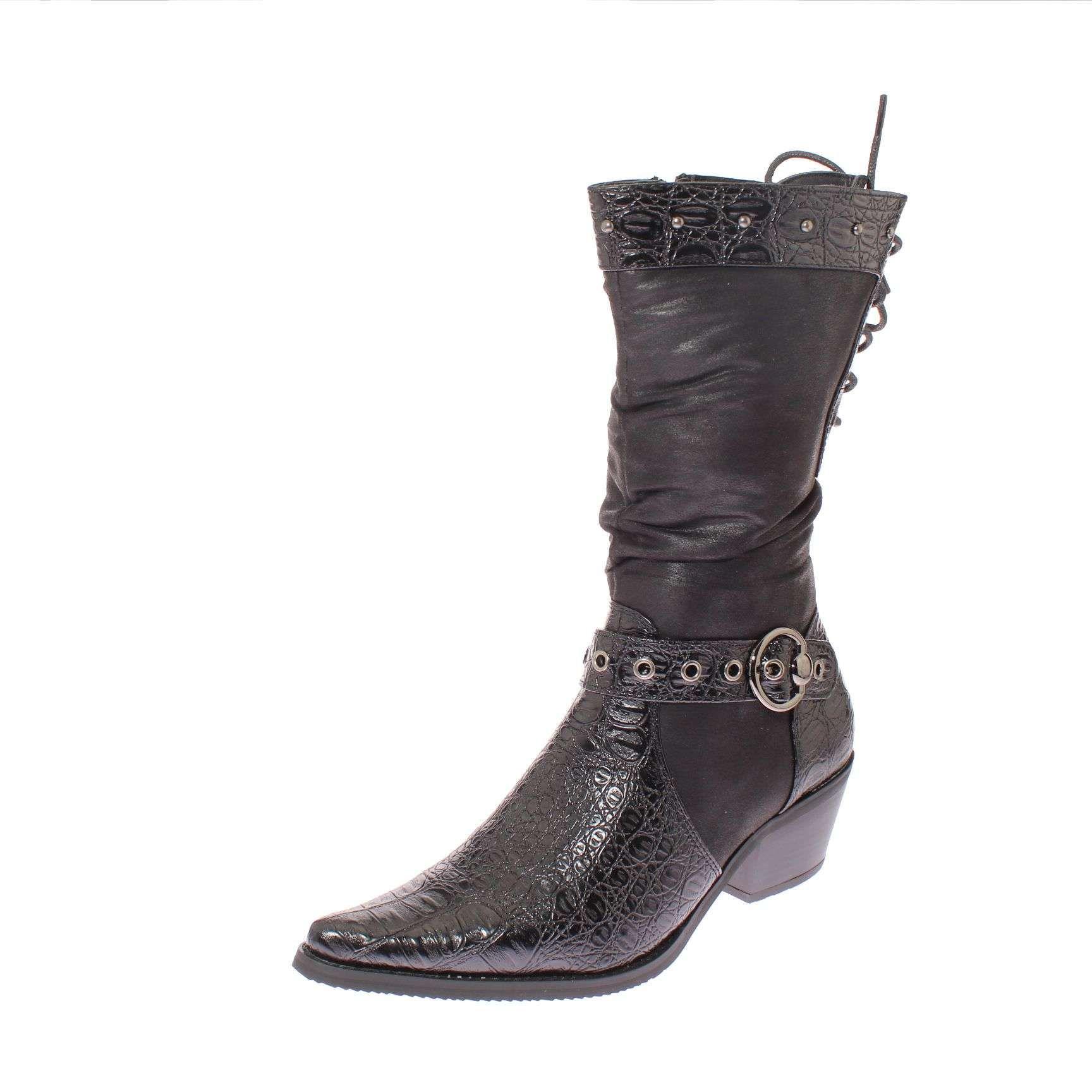 Bota Vaquera Negro Vía Franca Mujer Art: 52109BLACK-0
