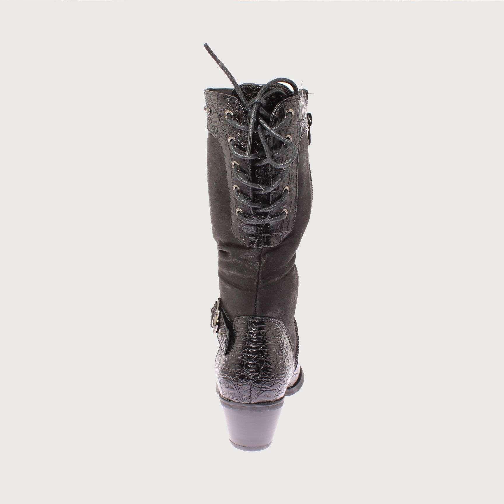 Bota Vaquera Negro Vía Franca Mujer Art: 52109BLACK-4
