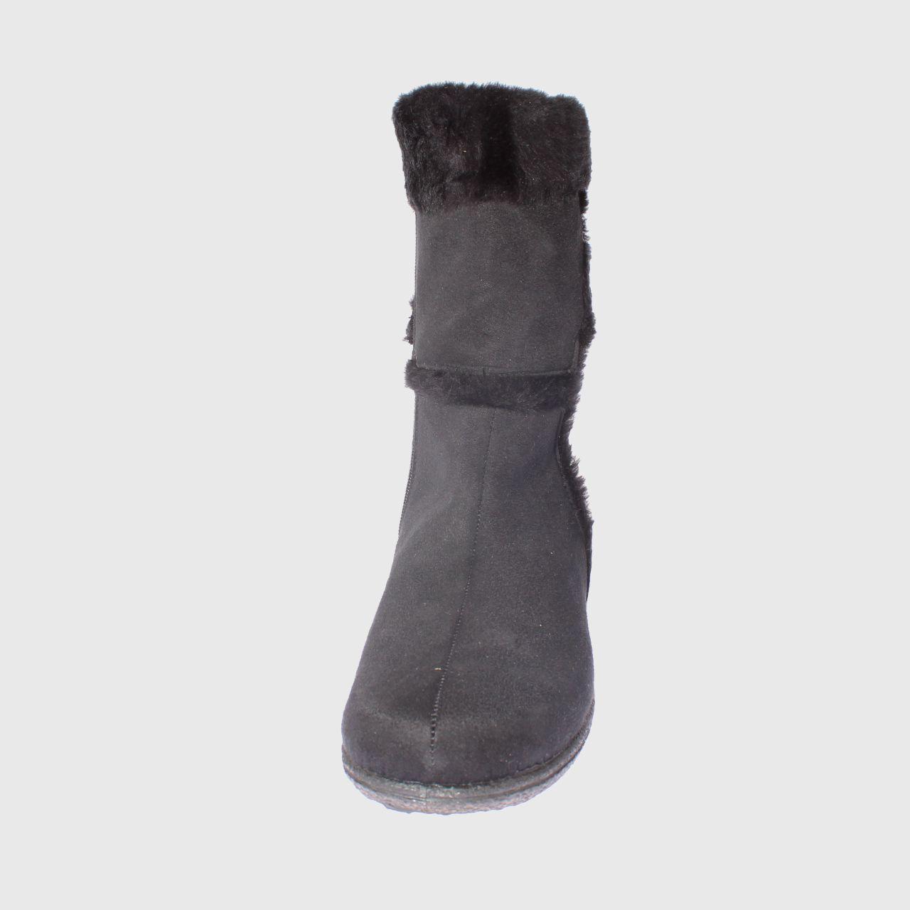 Bota piel Negro Vía Franca Mujer-2