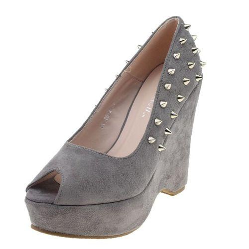Zapato Casual Para Mujer Color Gris-1