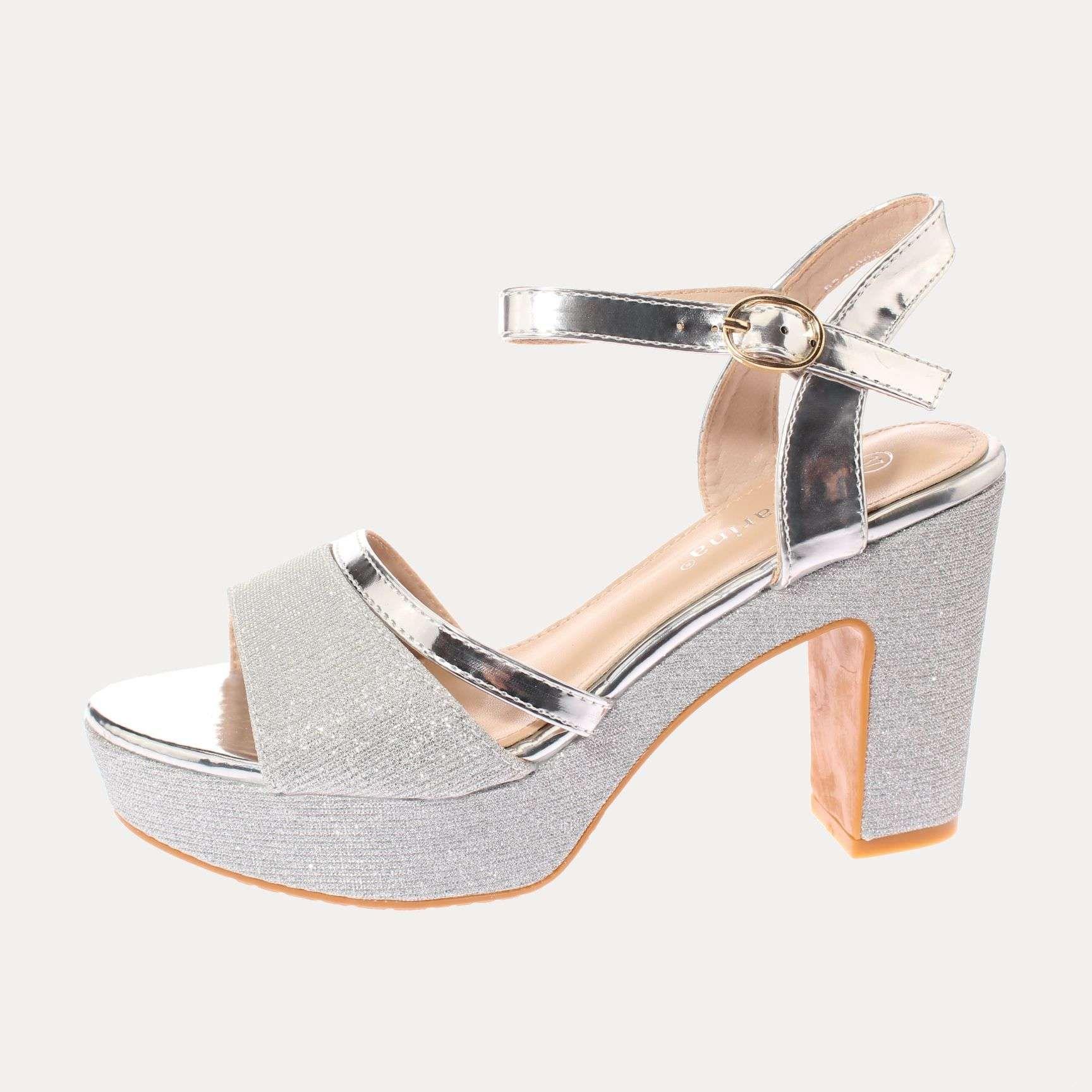 Sandalia Fiesta Plateado Vía Franca Mujer Art: 5DR0020PLATA-1