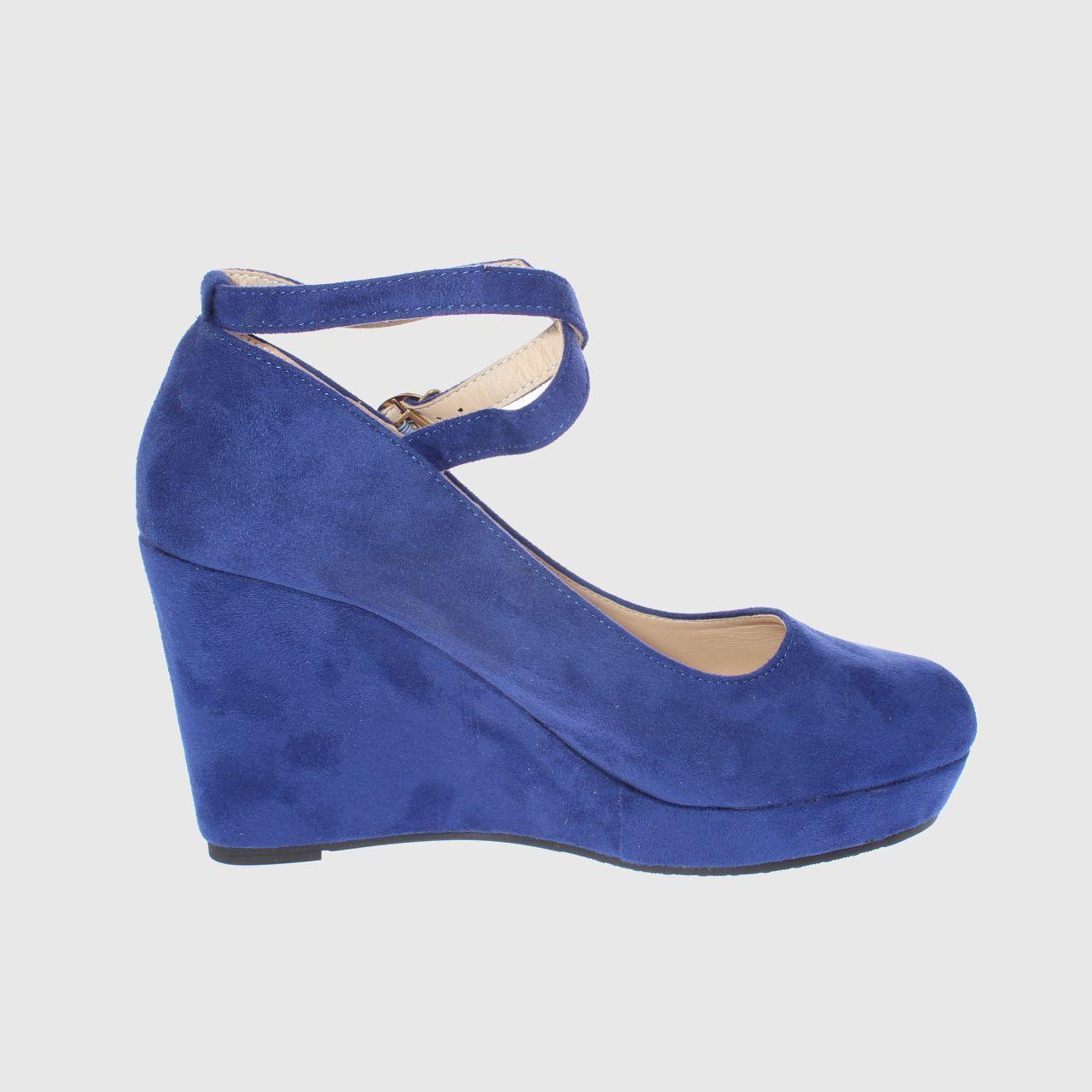Zapato Plataforma Azul Vía Franca Mujer-3