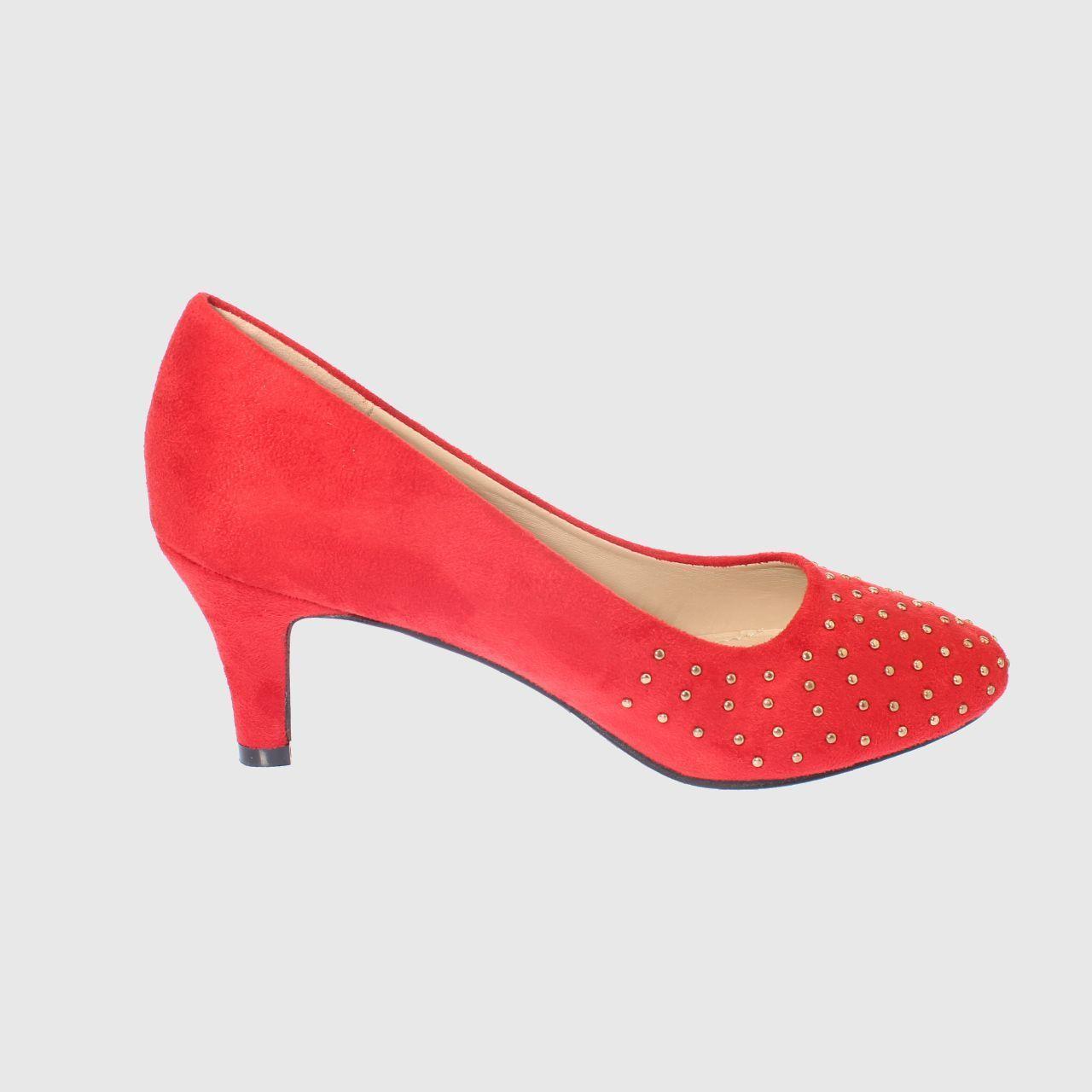 Zapato taco Rojo Vía Franca Mujer-3