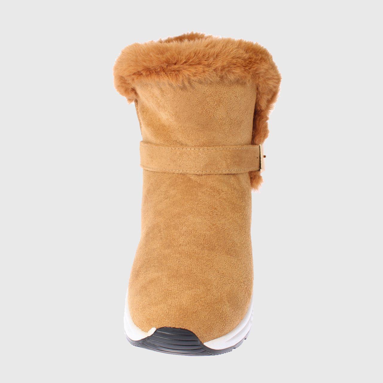 Bota Piel Camel Vía Franca Mujer-2