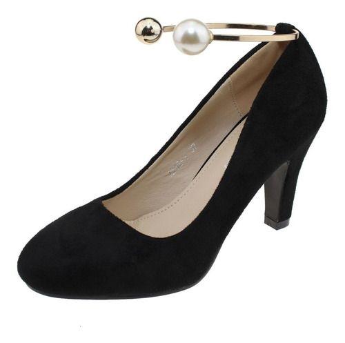 Zapato Taco Para Mujer Color Negro-4