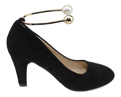 Zapato Taco Para Mujer Color Negro-7