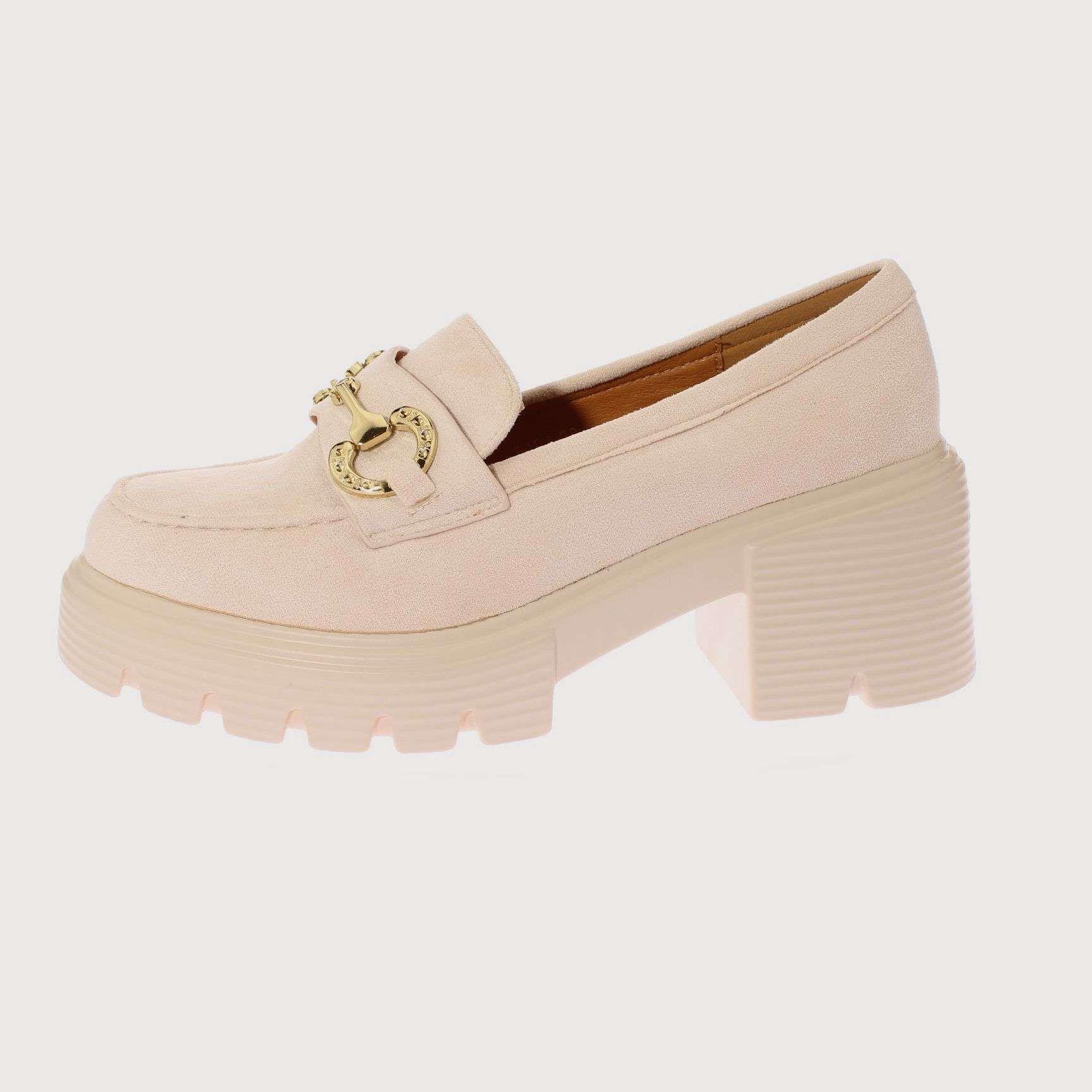 Mocasìn Taco Beige Vía Franca Mujer Art: 5W101BEIGE-1