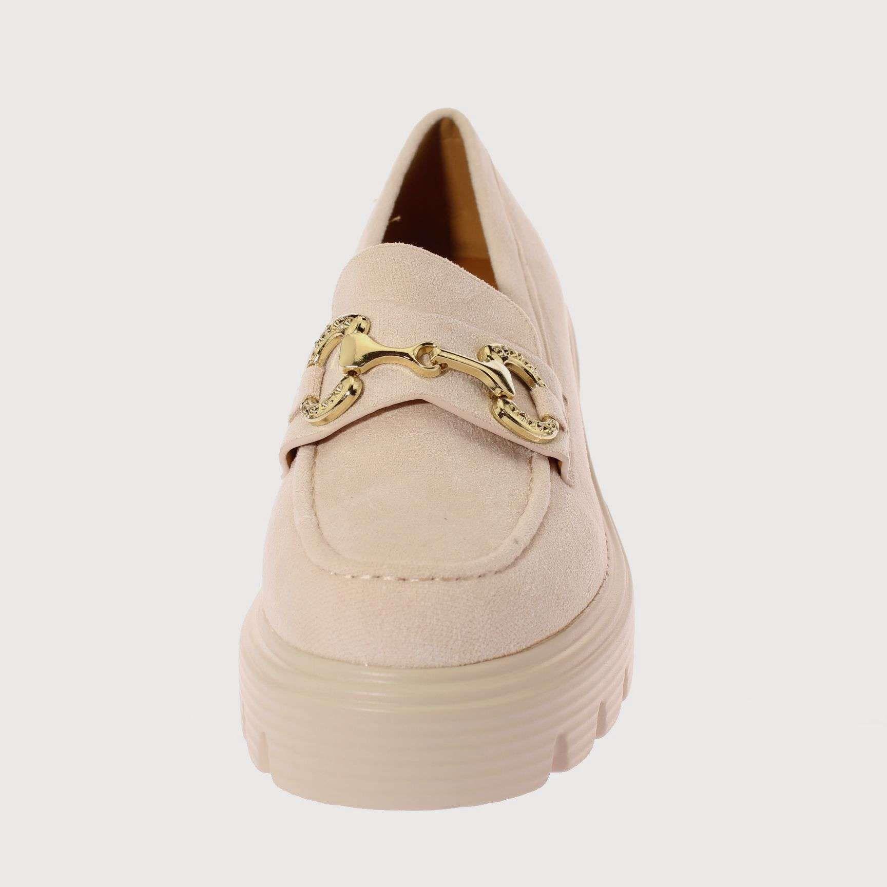 Mocasìn Taco Beige Vía Franca Mujer Art: 5W101BEIGE-2