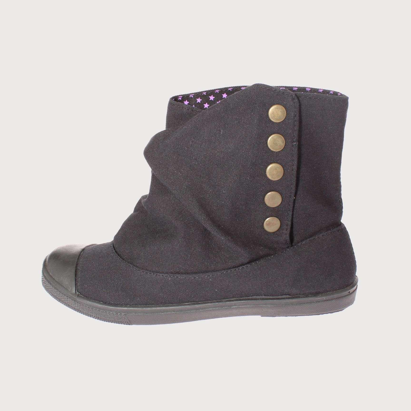 Botín Lona Negro Vía Franca Mujer Art: 5H0988BLACK-3