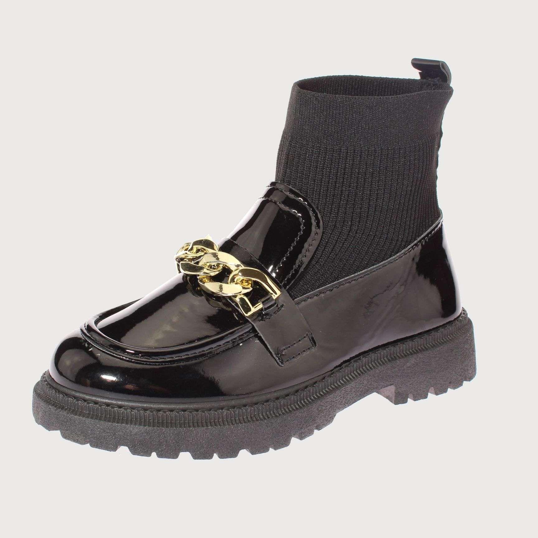 Botín Negro Vía Franca Niña Art: 31201C1439BLACK-1