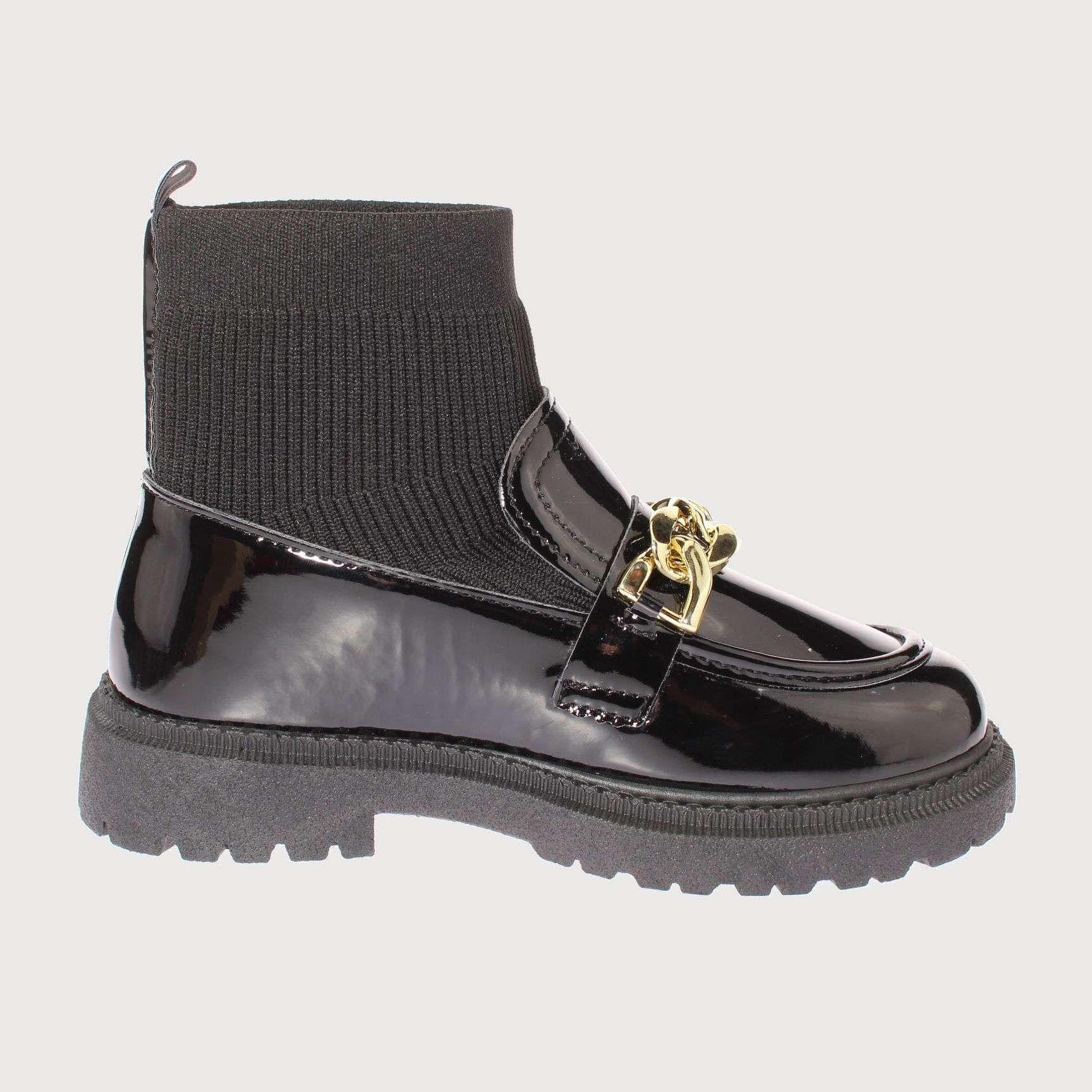 Botín Negro Vía Franca Niña Art: 31201C1439BLACK-3