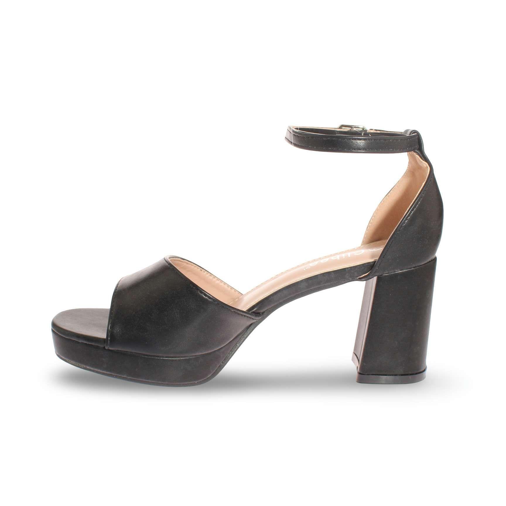 Sandalia Taco Negro Vía Franca Mujer Art: 5KD82BLACK-3