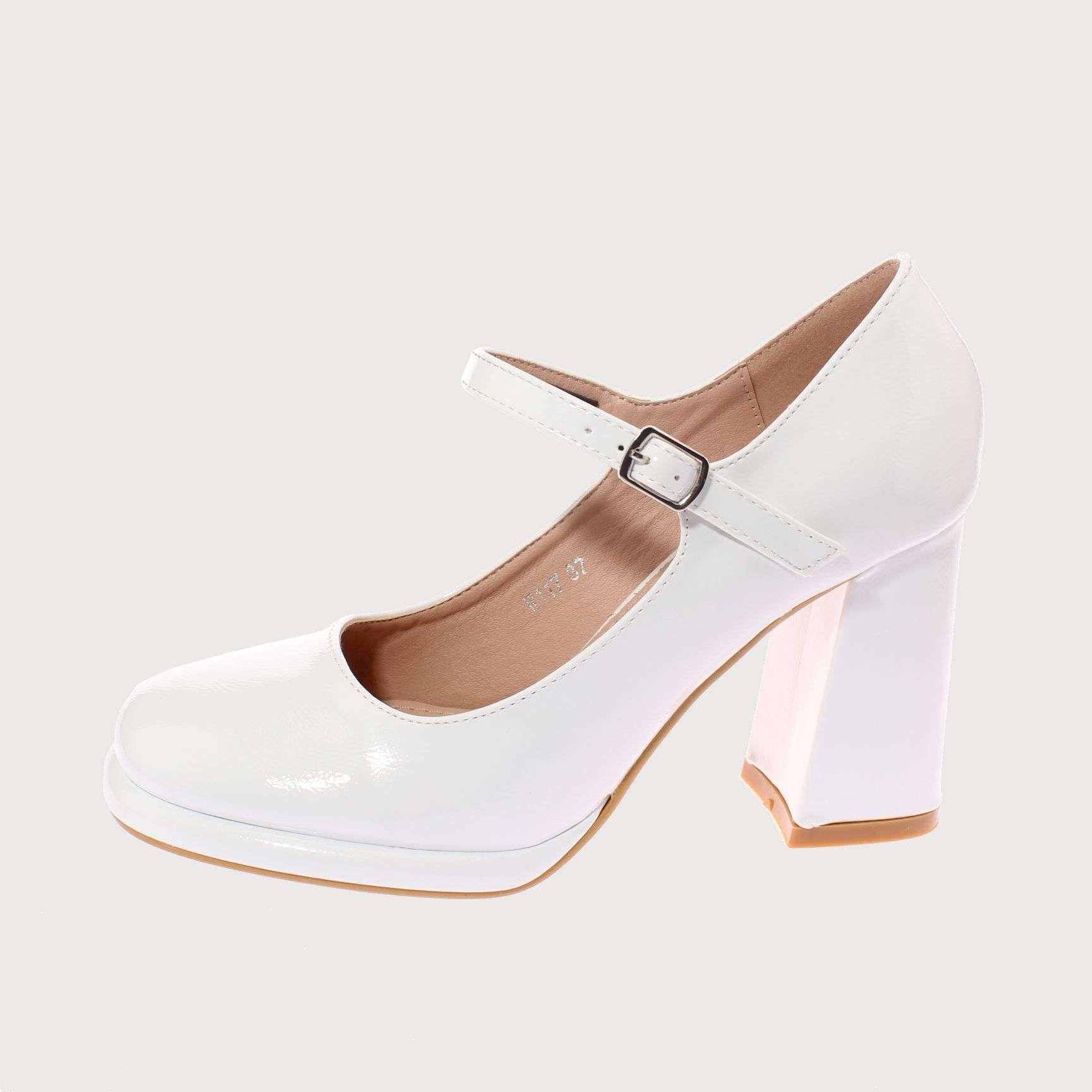 Zapato Tacón Blanco Vía Franca Mujer Art: 5W117WHITE-1