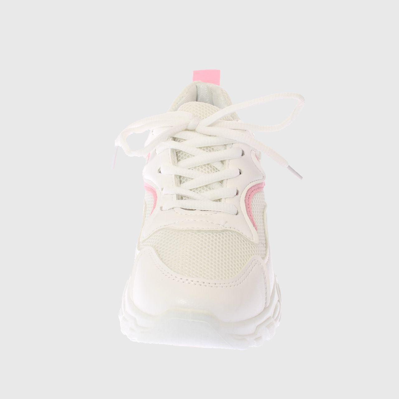Zapatilla Blanco Rosado Vía Franca Mujer-2