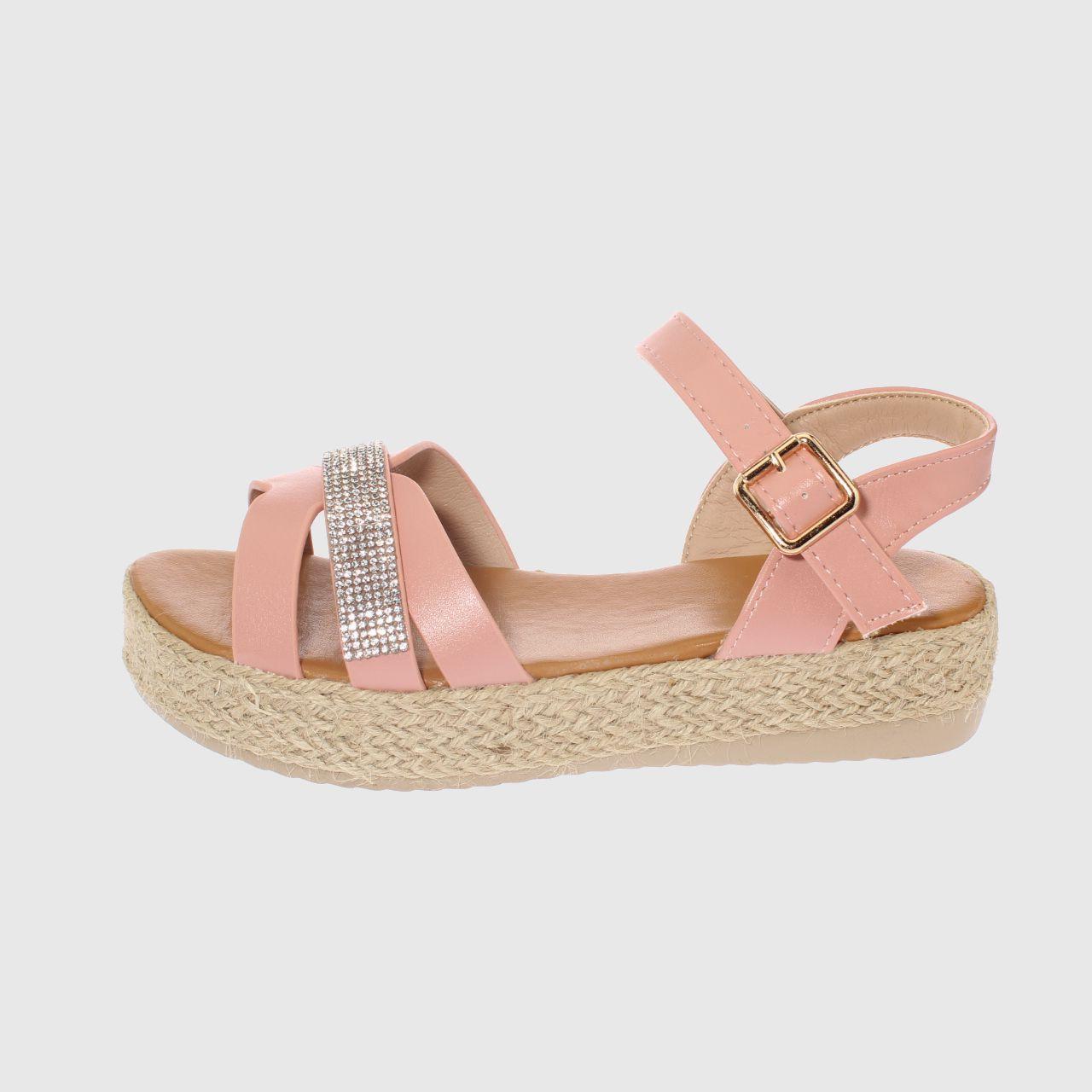 Sandalia Plataforma Rosado Vía franca Niña-1