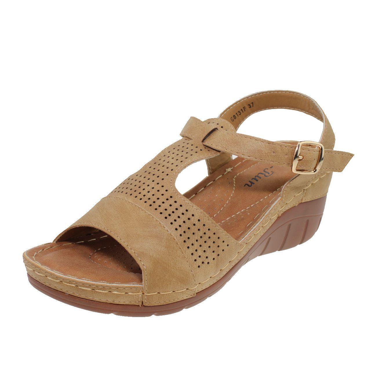 Sandalia Beige Vía Franca Mujer-0