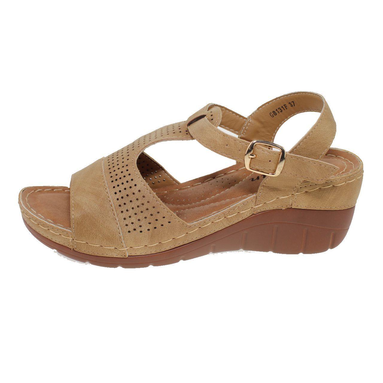 Sandalia Beige Vía Franca Mujer-3