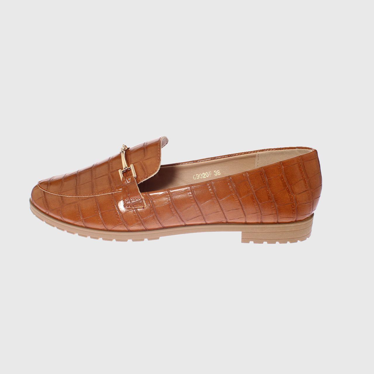 Mocasín Marrón Vía Franca Mujer-1