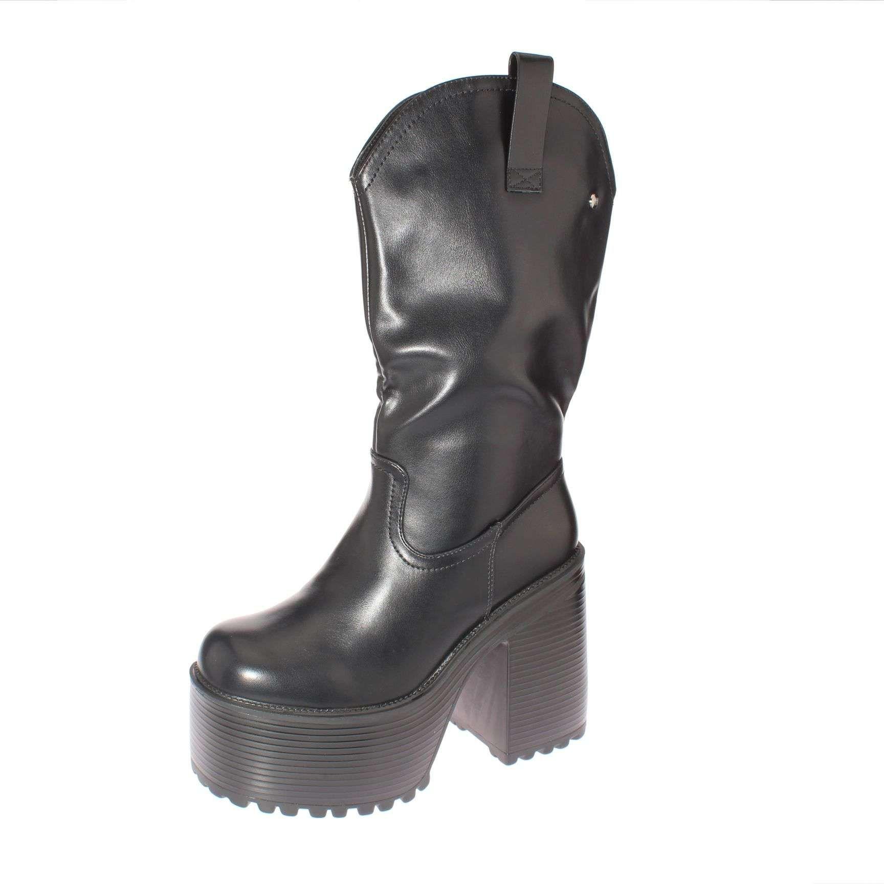 Bota Terraplen Negro Vía Franca Mujer Art: 5PG230951BLACK-0