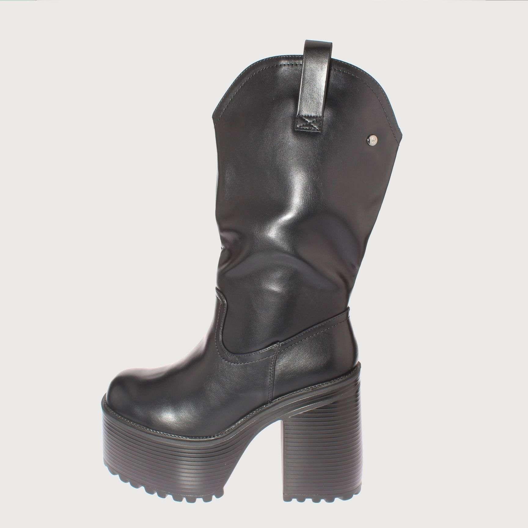 Bota Terraplen Negro Vía Franca Mujer Art: 5PG230951BLACK-1