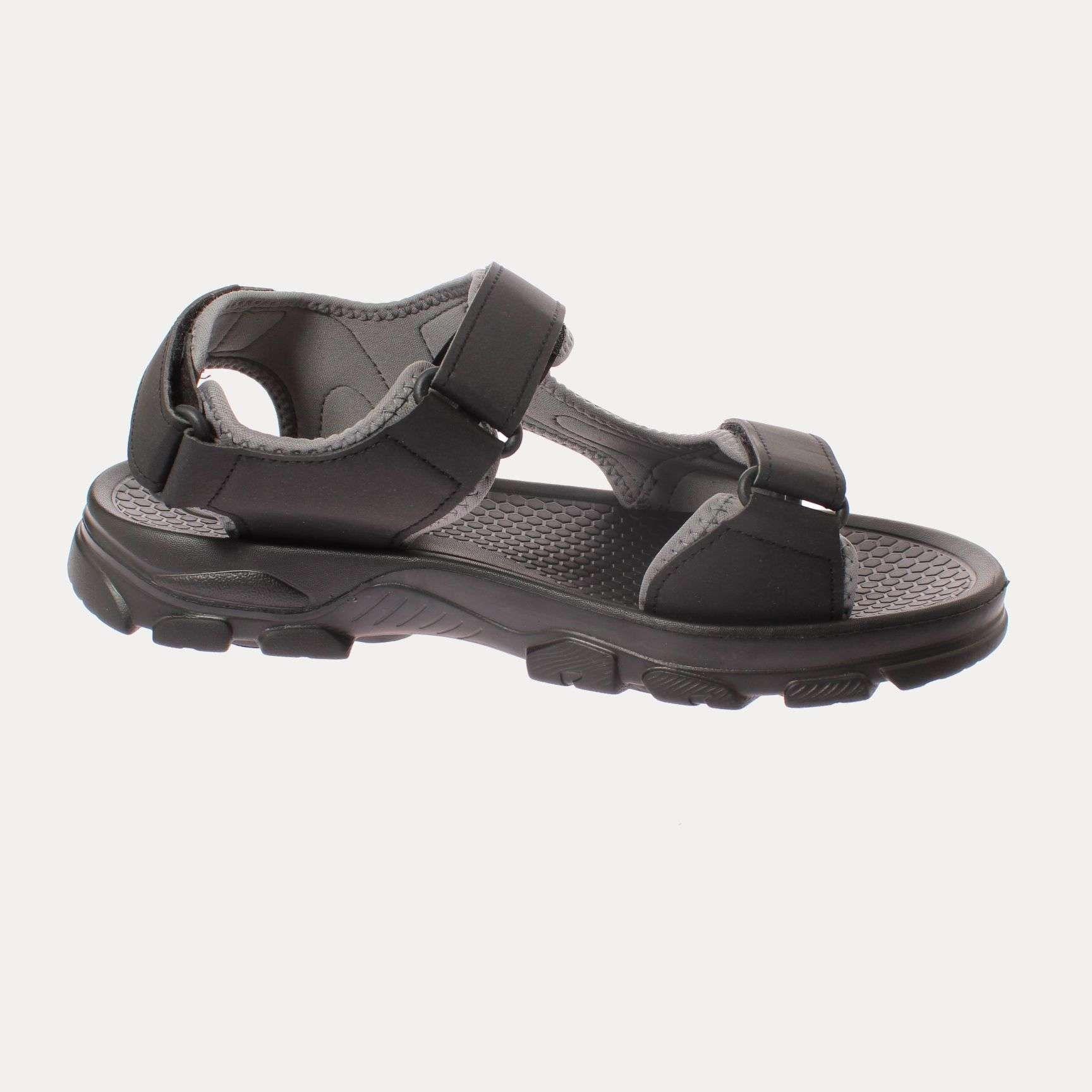 Sandalia Negro Vía Franca Hombre Art: 8STL10386BLACK-3