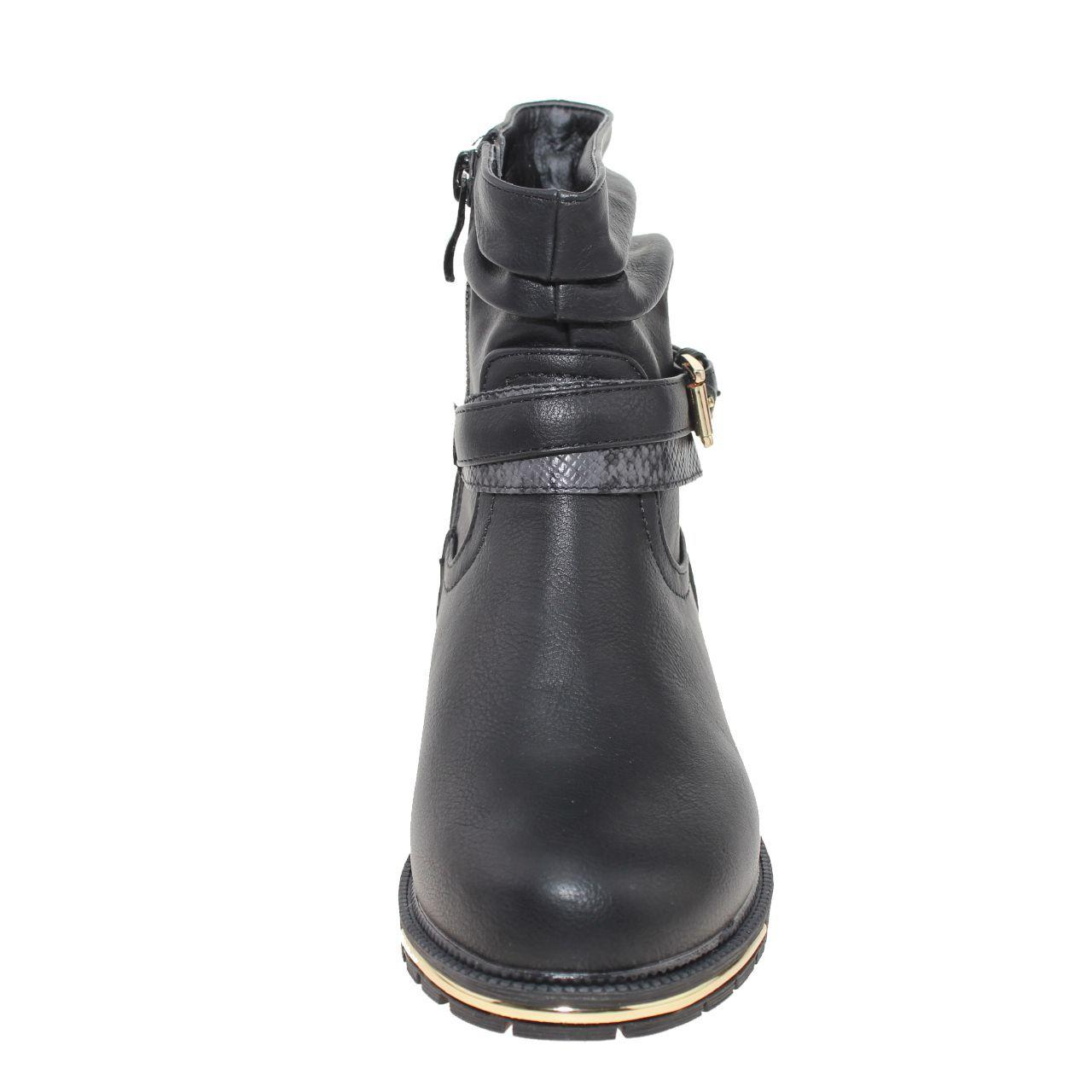 Bota Negro Vía Franca Niña-3