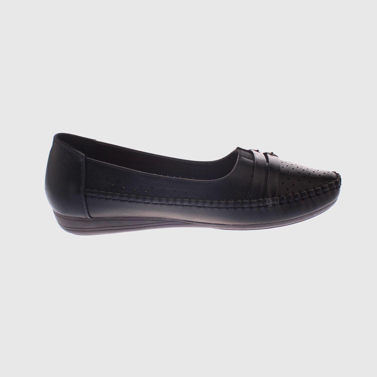 Mocasín Negro Vía Franca Mujer-2