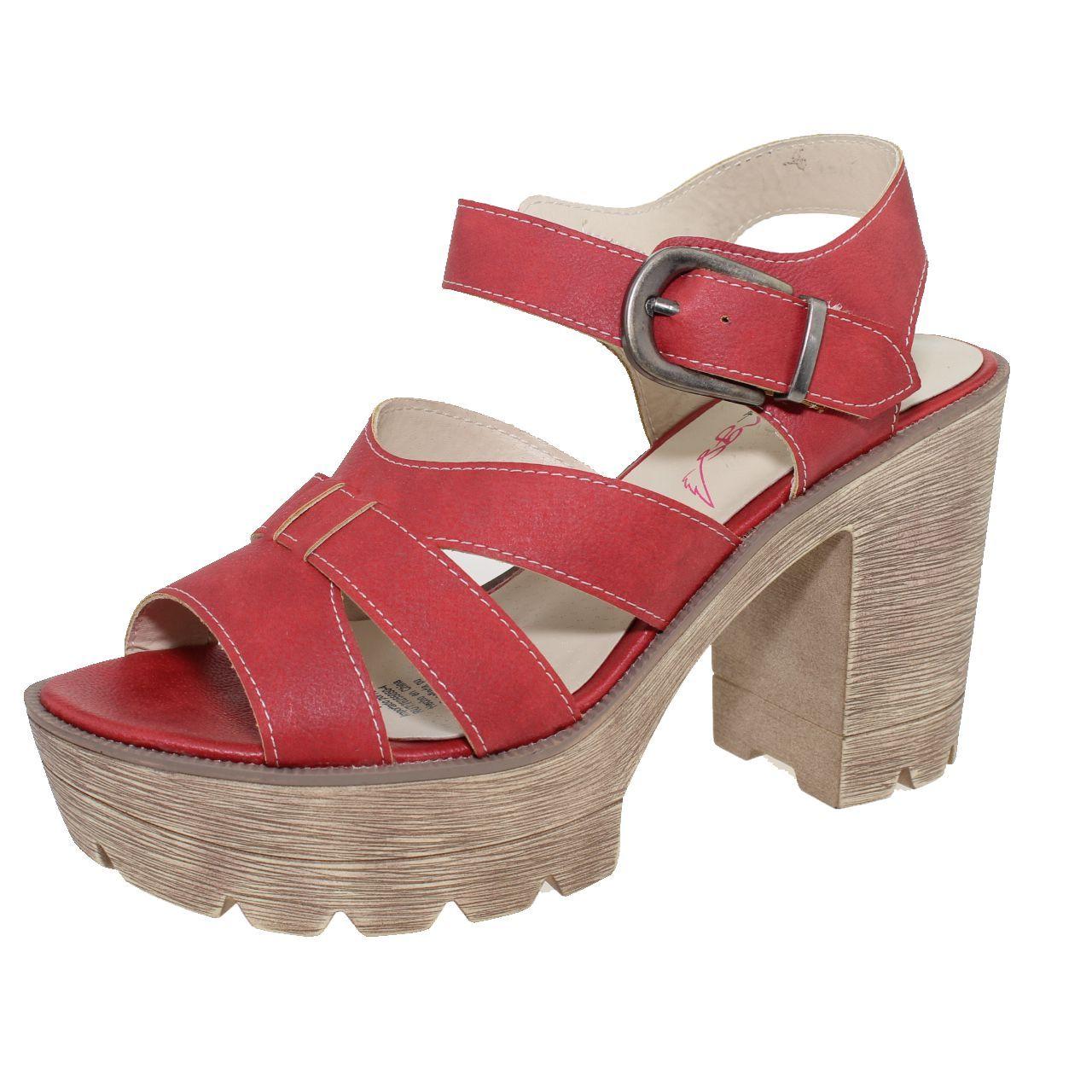 Sandalia Tacón Roja Vía Franca Mujer-0