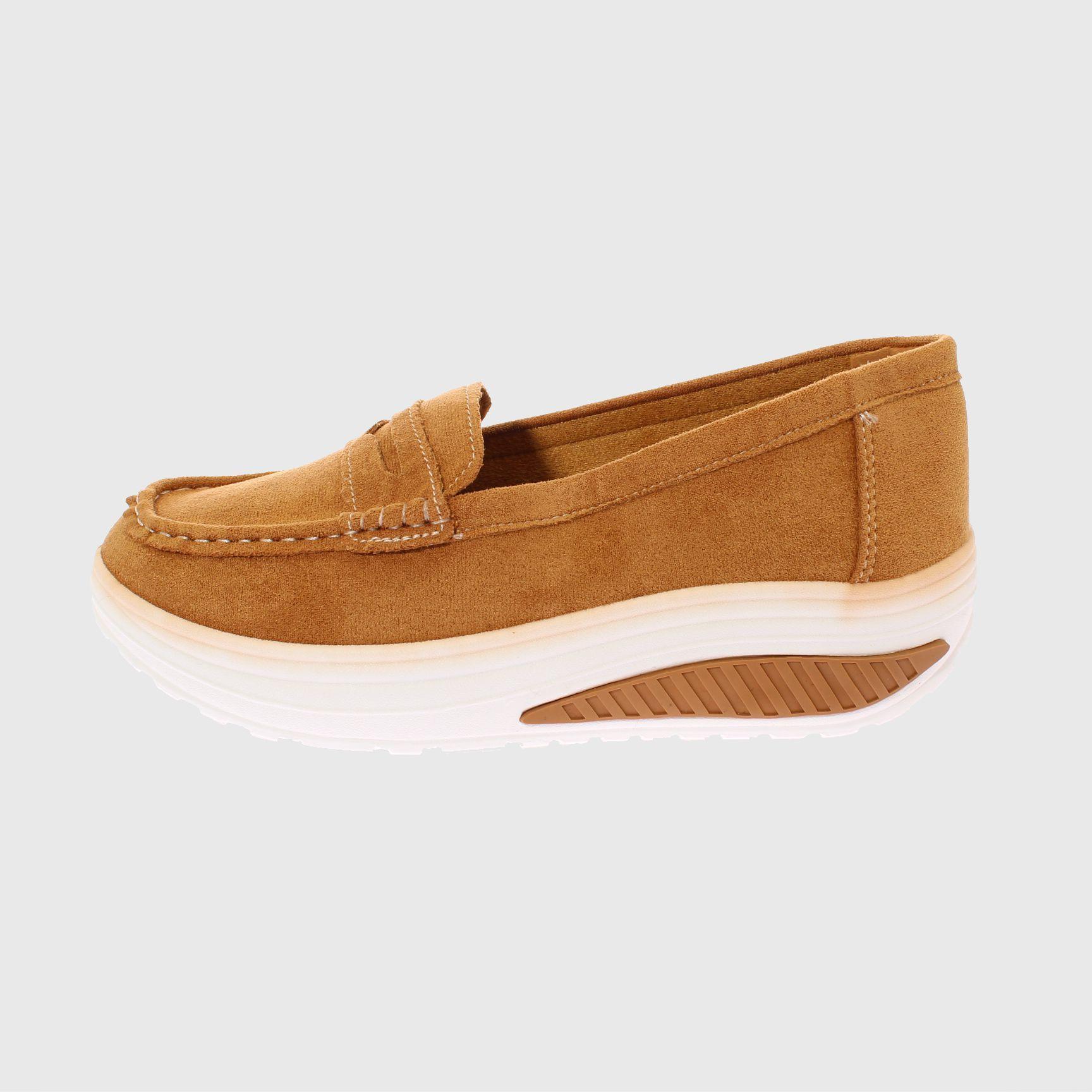 Mocasín Camel Vía Franca Mujer-1