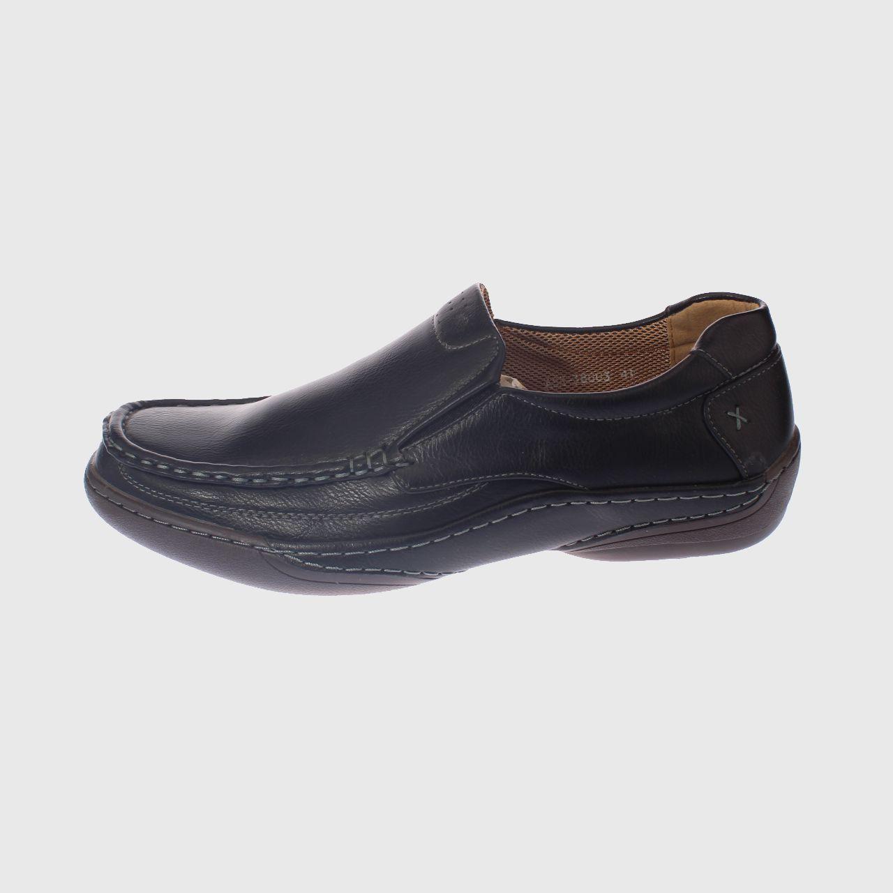 Mocasín Negro Vía Franca Hombre-1