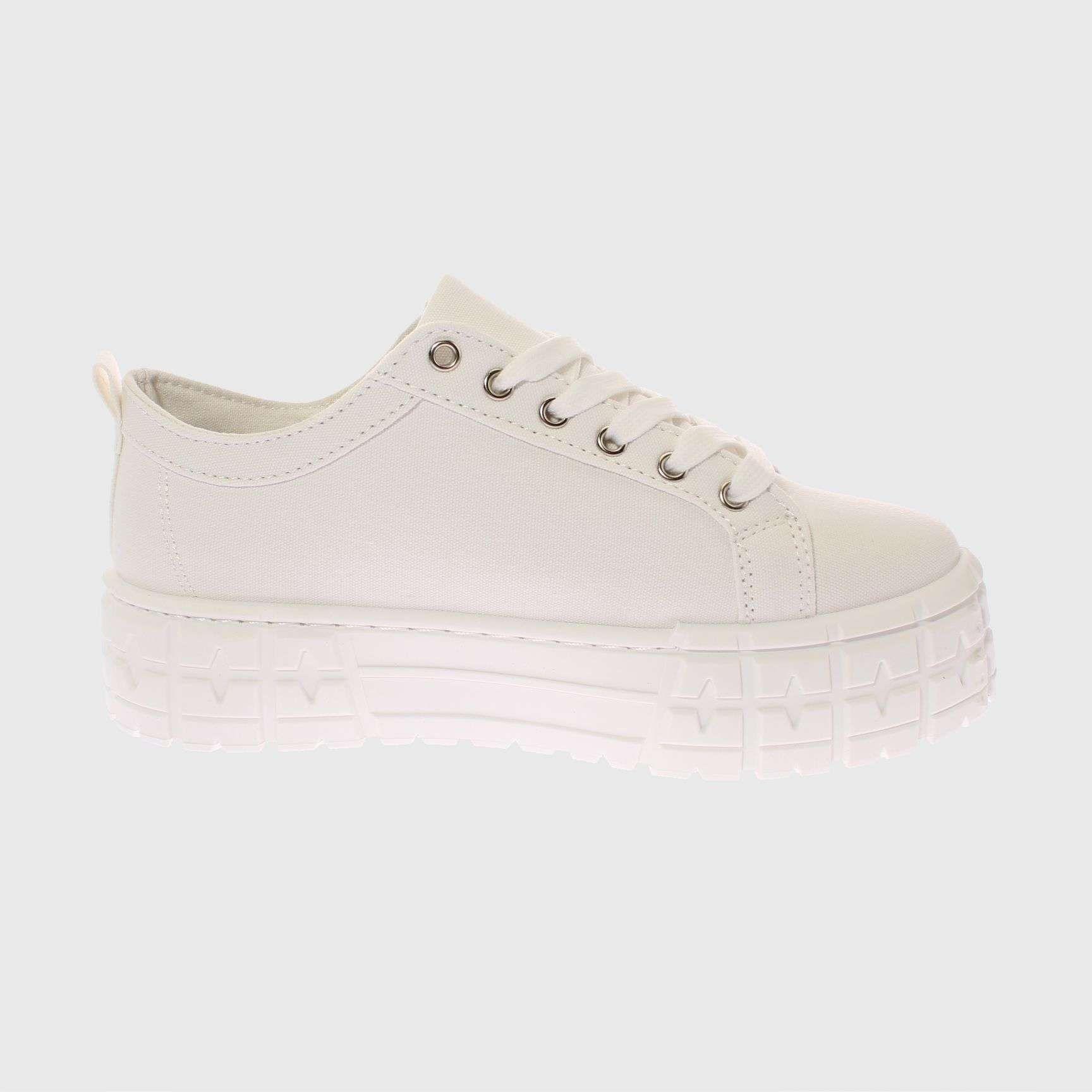 Zapatilla Lona Blanco Vía Franca  Mujer-3