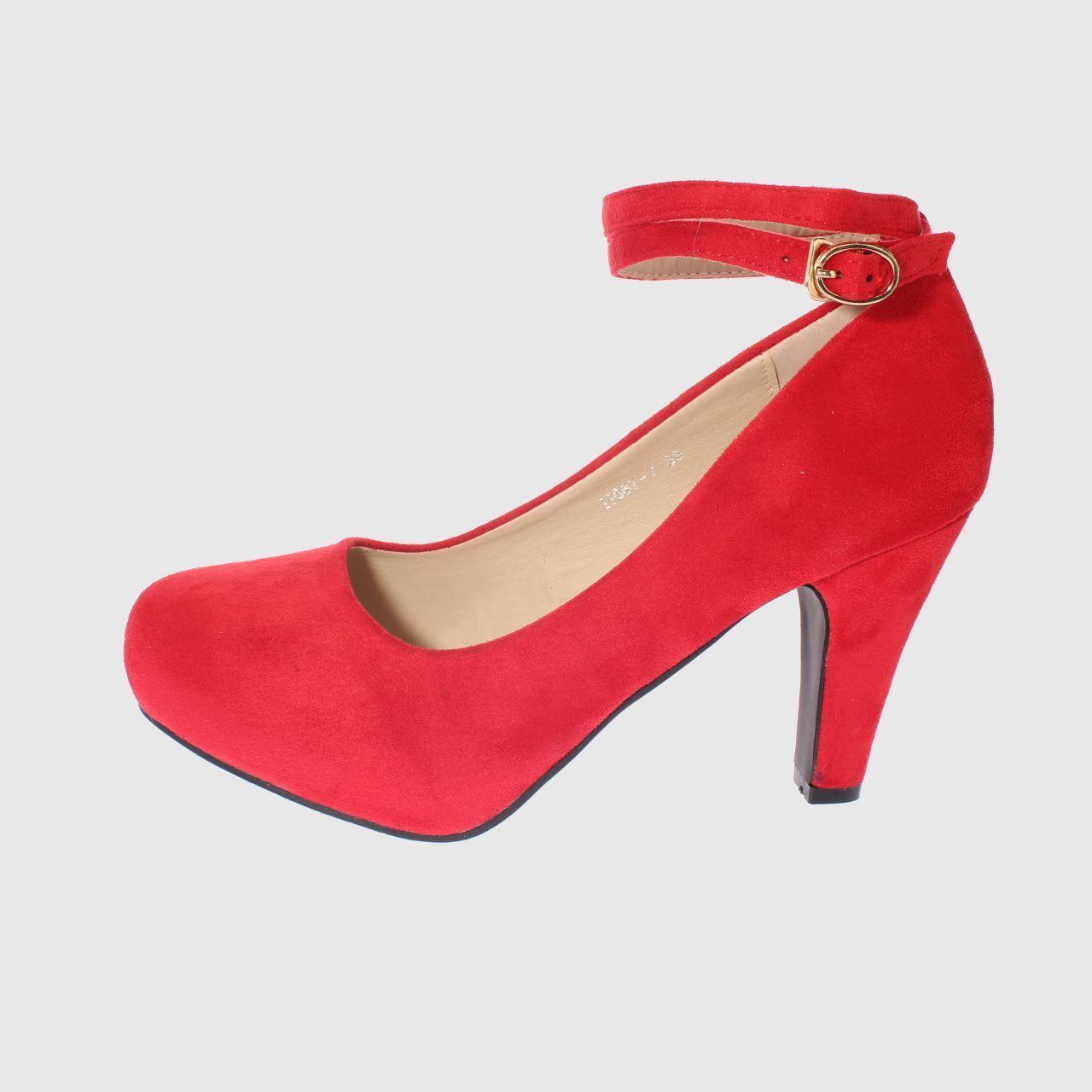 Zapato taco Rojo Vía Franca Mujer-1