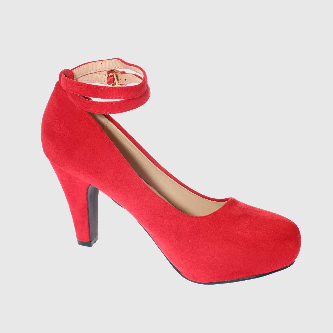 Zapato taco Rojo Vía Franca Mujer-3