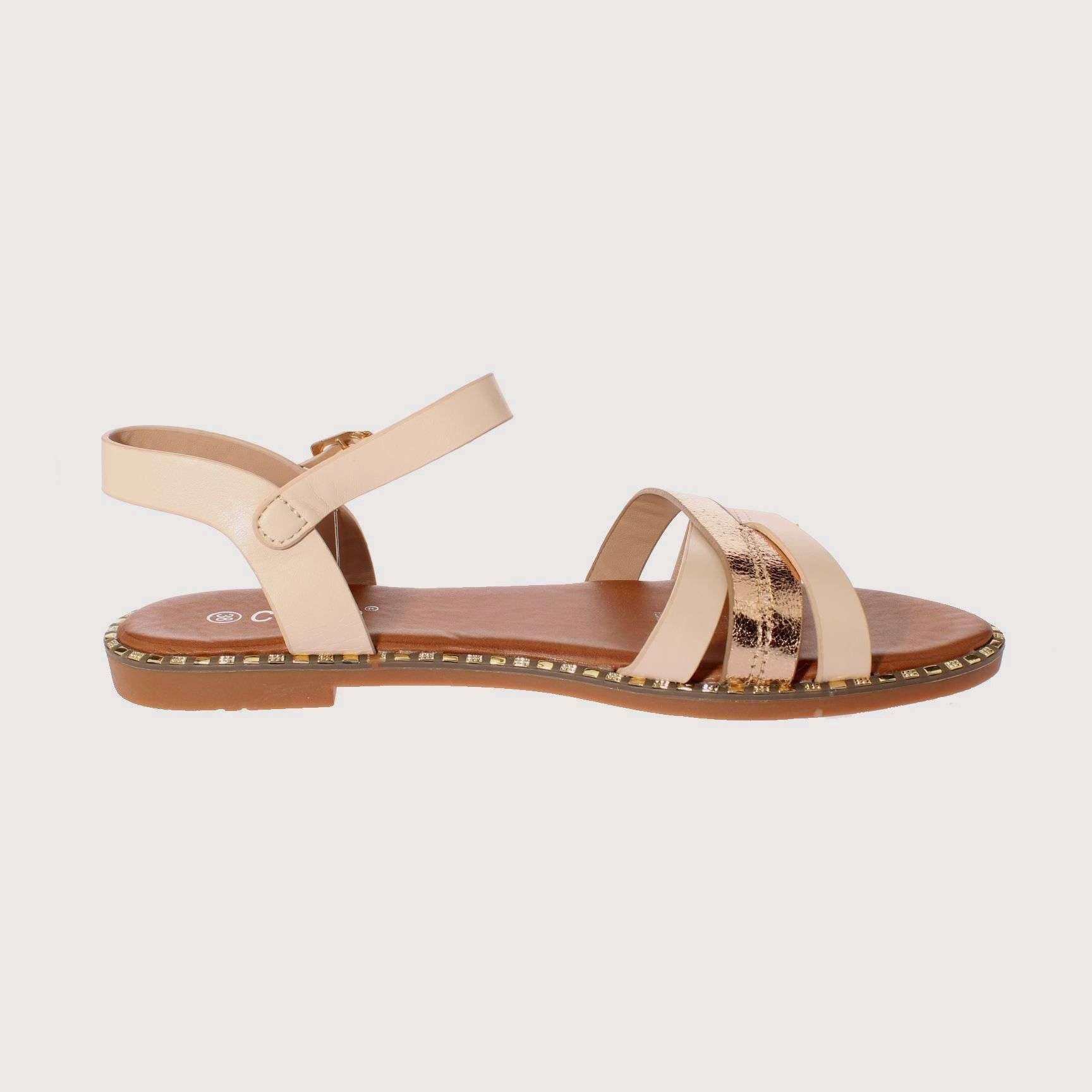 Sandalia Beige Vía Franca Mujer Art: 5K14BEIGE-3