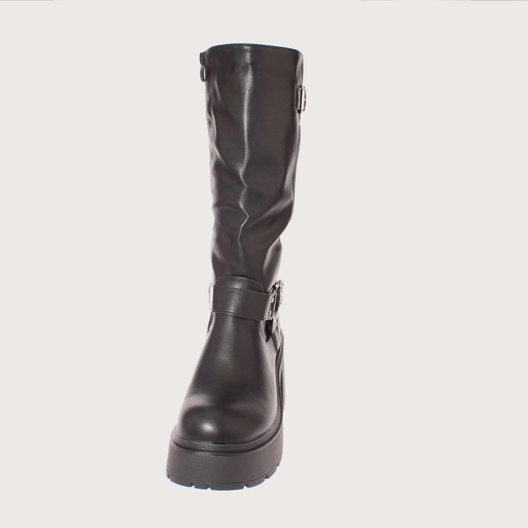 Bota Terraplen Negro Vía Franca Mujer Art: 5PG230921BLACK-2