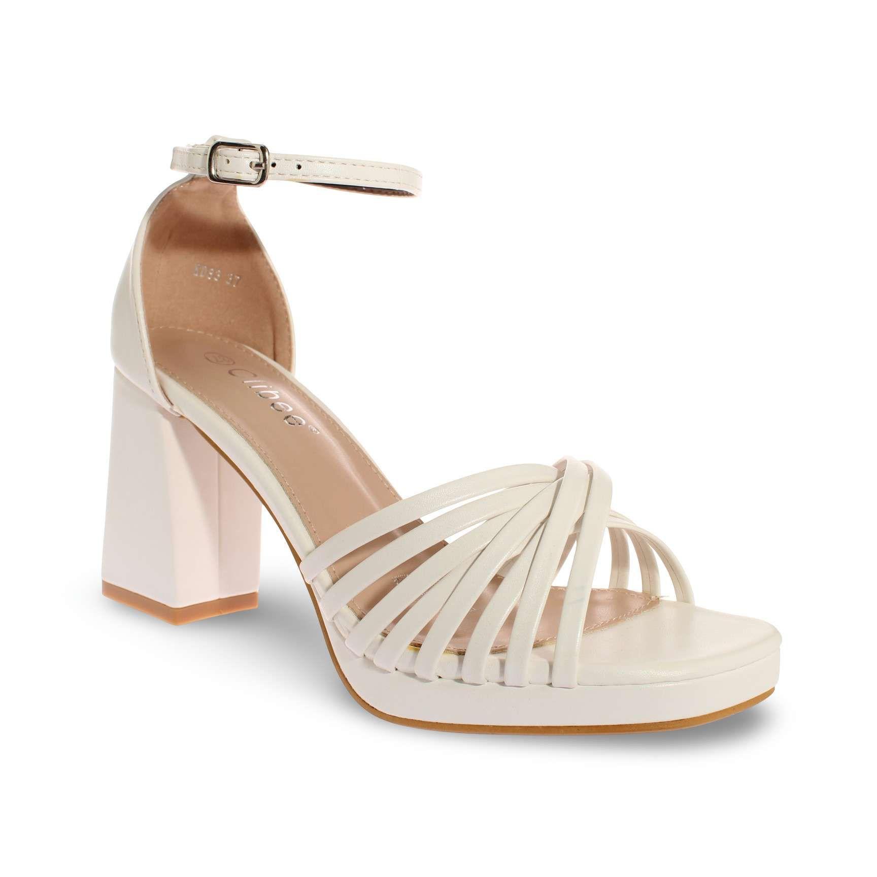 Sandalia Taco Blanco Vía Franca Mujer Art: 5KD83WHITE-0