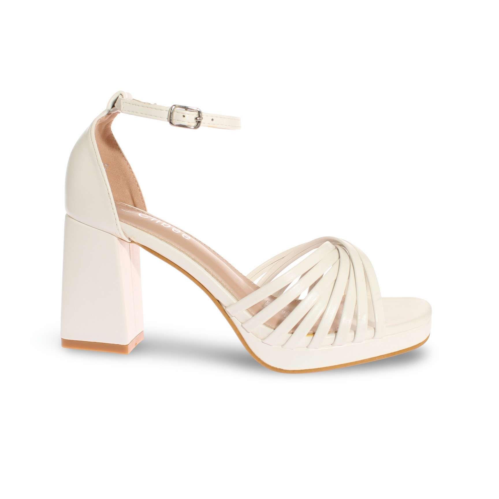 Sandalia Taco Blanco Vía Franca Mujer Art: 5KD83WHITE-1