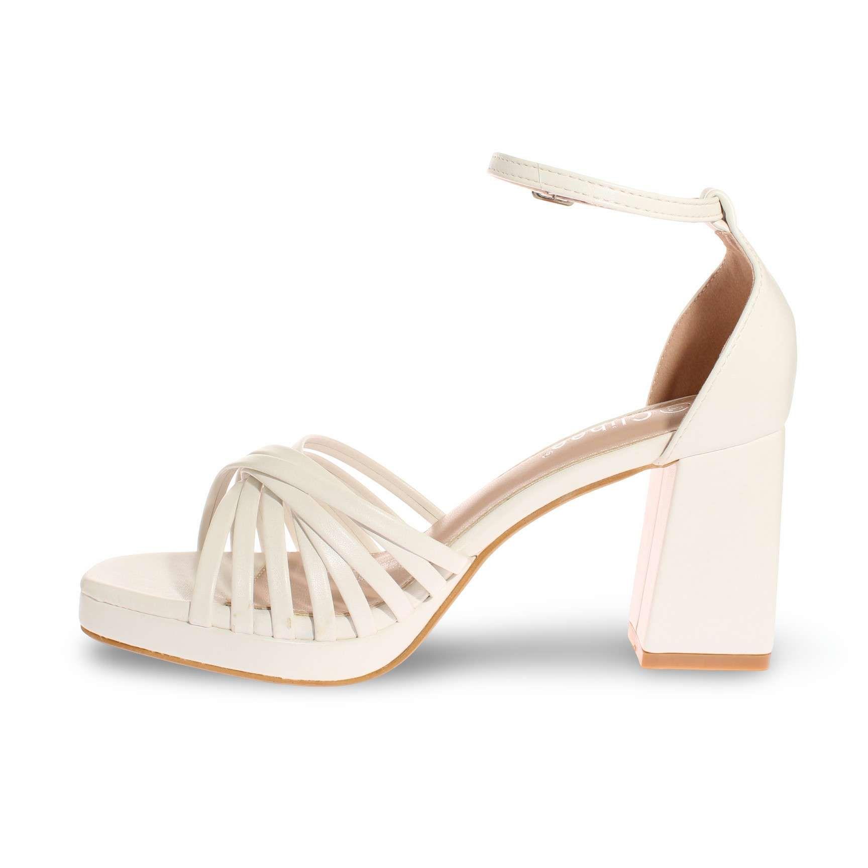 Sandalia Taco Blanco Vía Franca Mujer Art: 5KD83WHITE-3