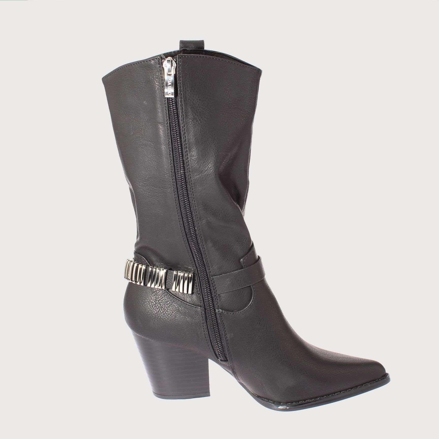 Bota Negro Vía Franca Mujer Art: 512017301NEGRO-3