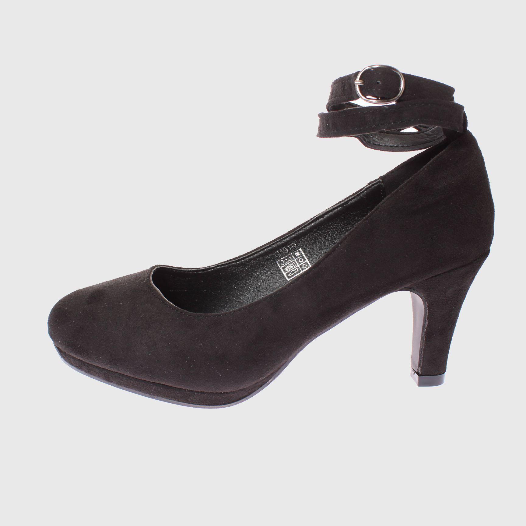Zapato Taco Negro Vía Franca Mujer-1