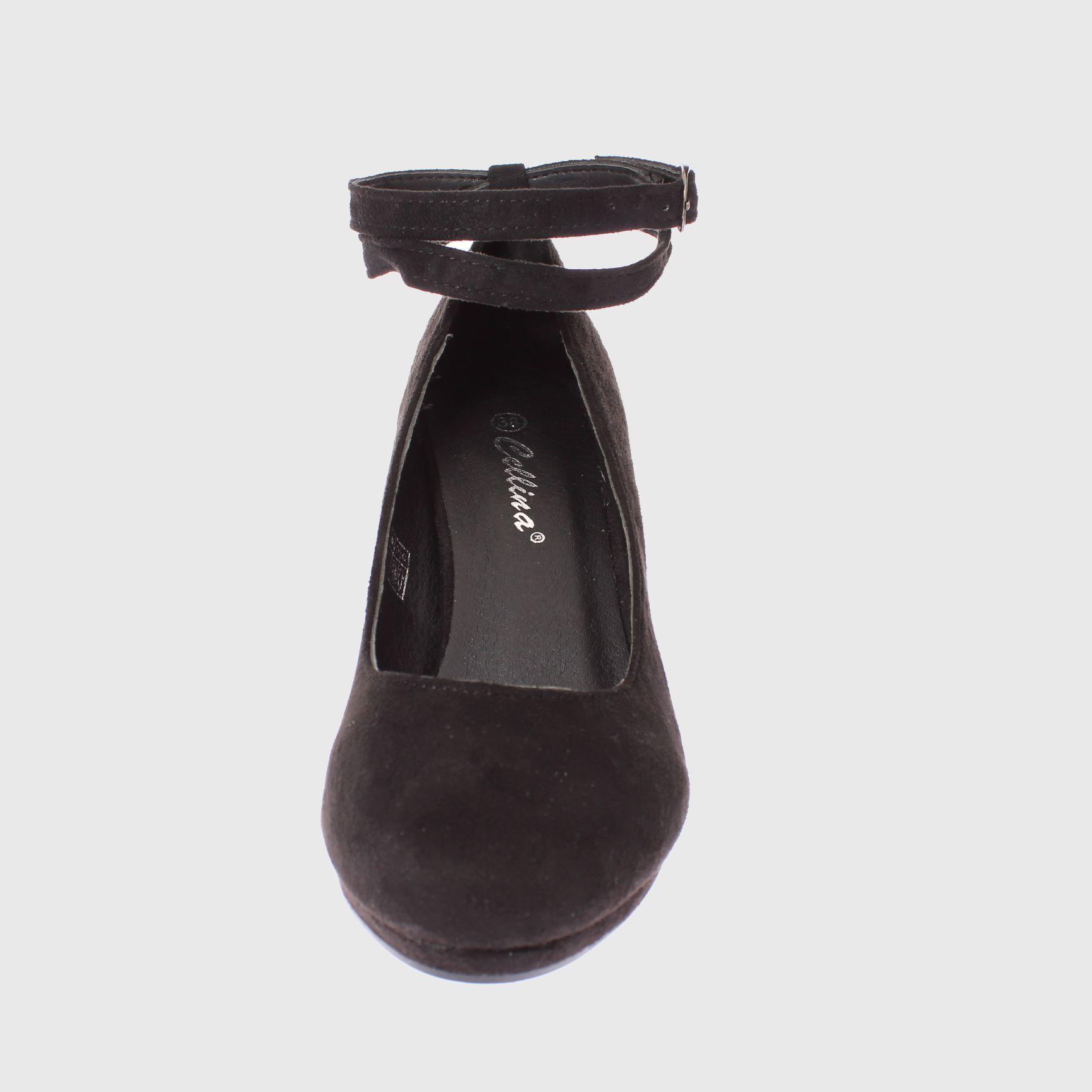 Zapato Taco Negro Vía Franca Mujer-2