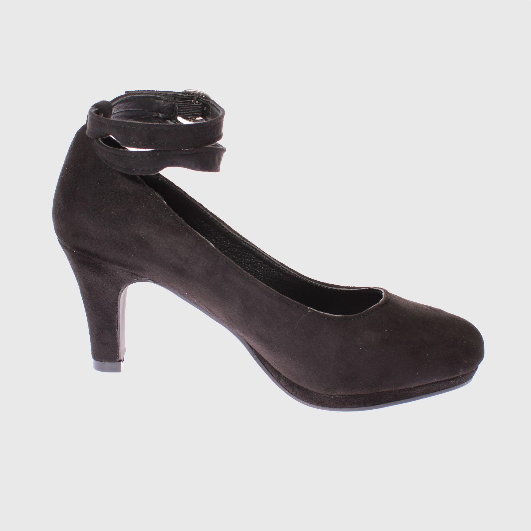 Zapato Taco Negro Vía Franca Mujer-3