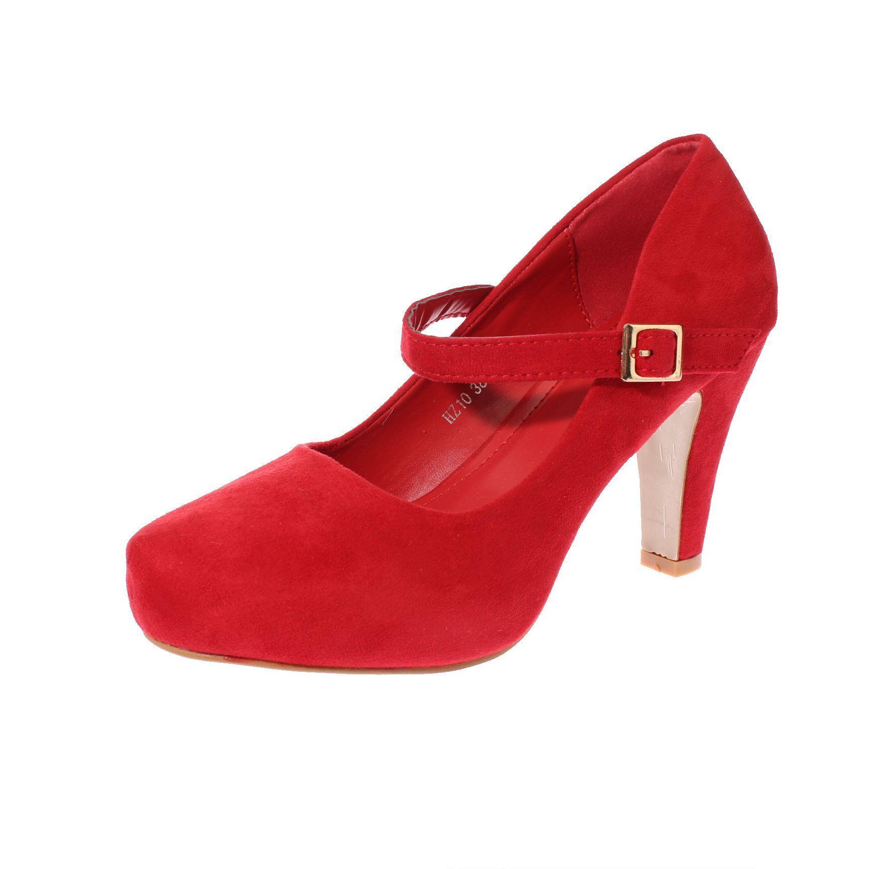 Zapato Taco Rojo Vía Franca Mujer-0