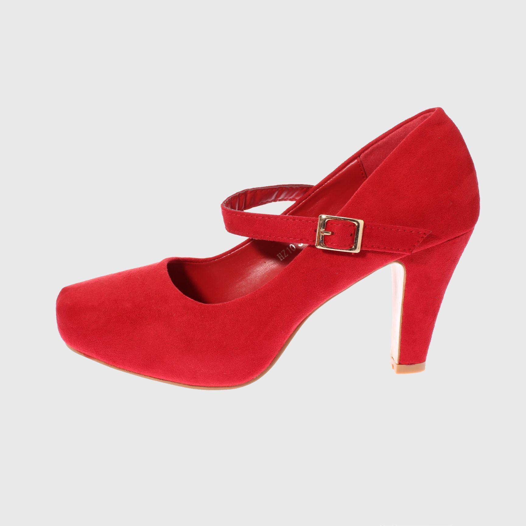 Zapato Taco Rojo Vía Franca Mujer-1