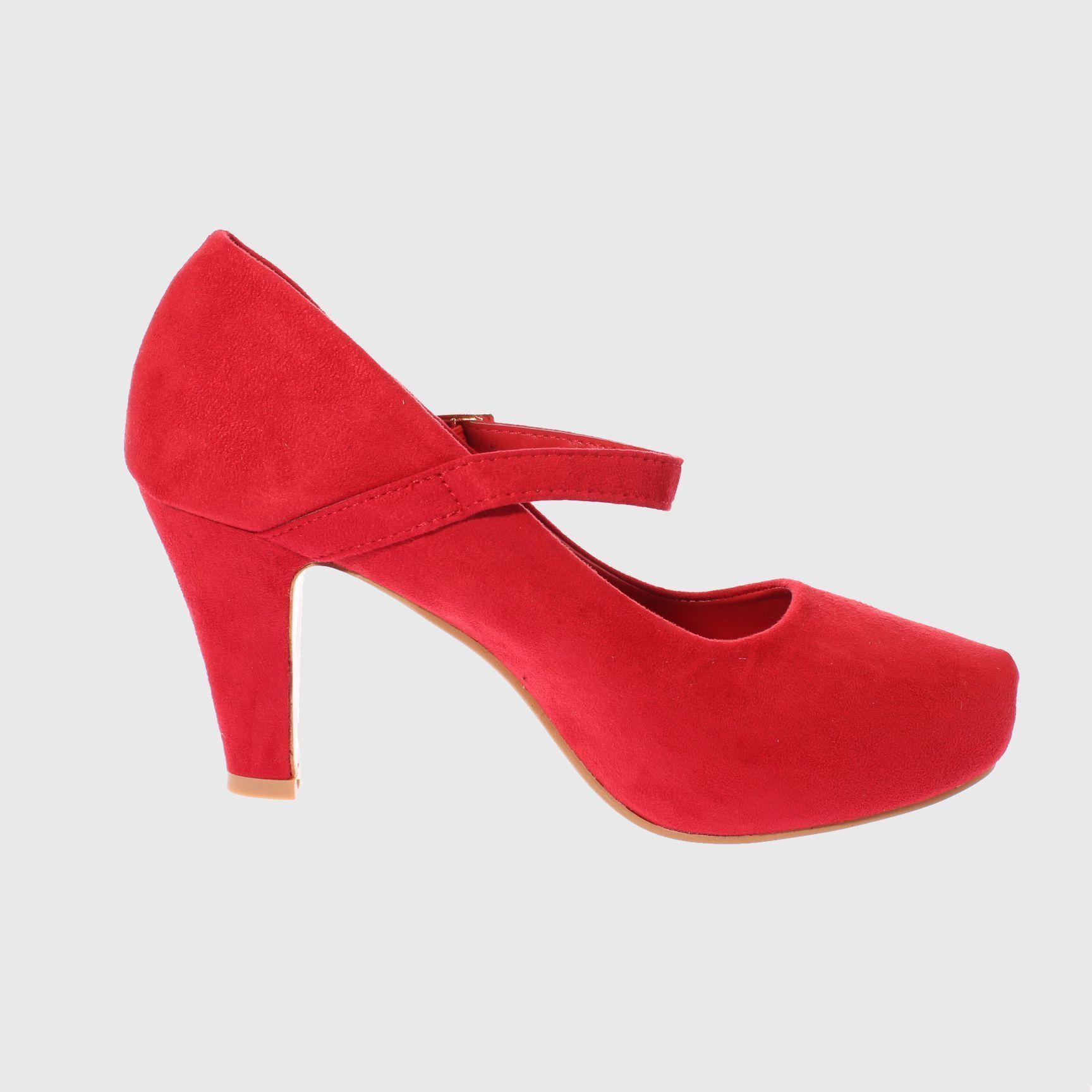 Zapato Taco Rojo Vía Franca Mujer-3