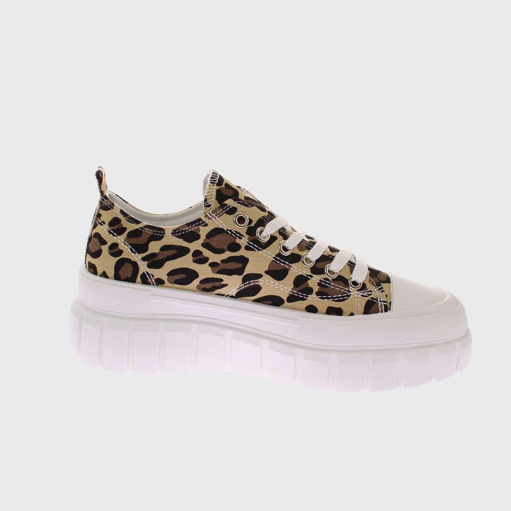 Zapatilla Leopardo Negro Vía Franca Mujer-3