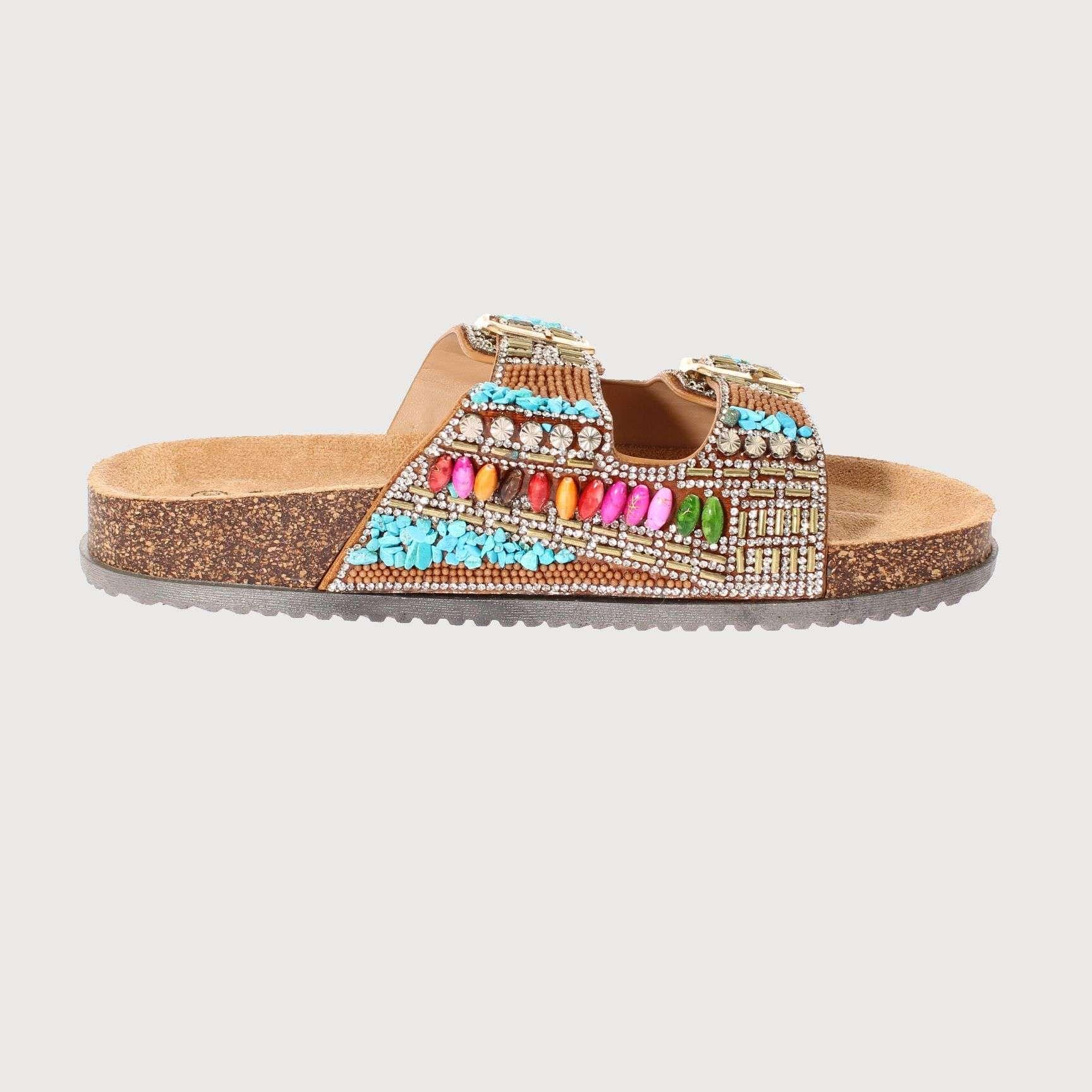 Sandalia Café Claro Vía Franca Mujer Art: 5K11CAMEL-3