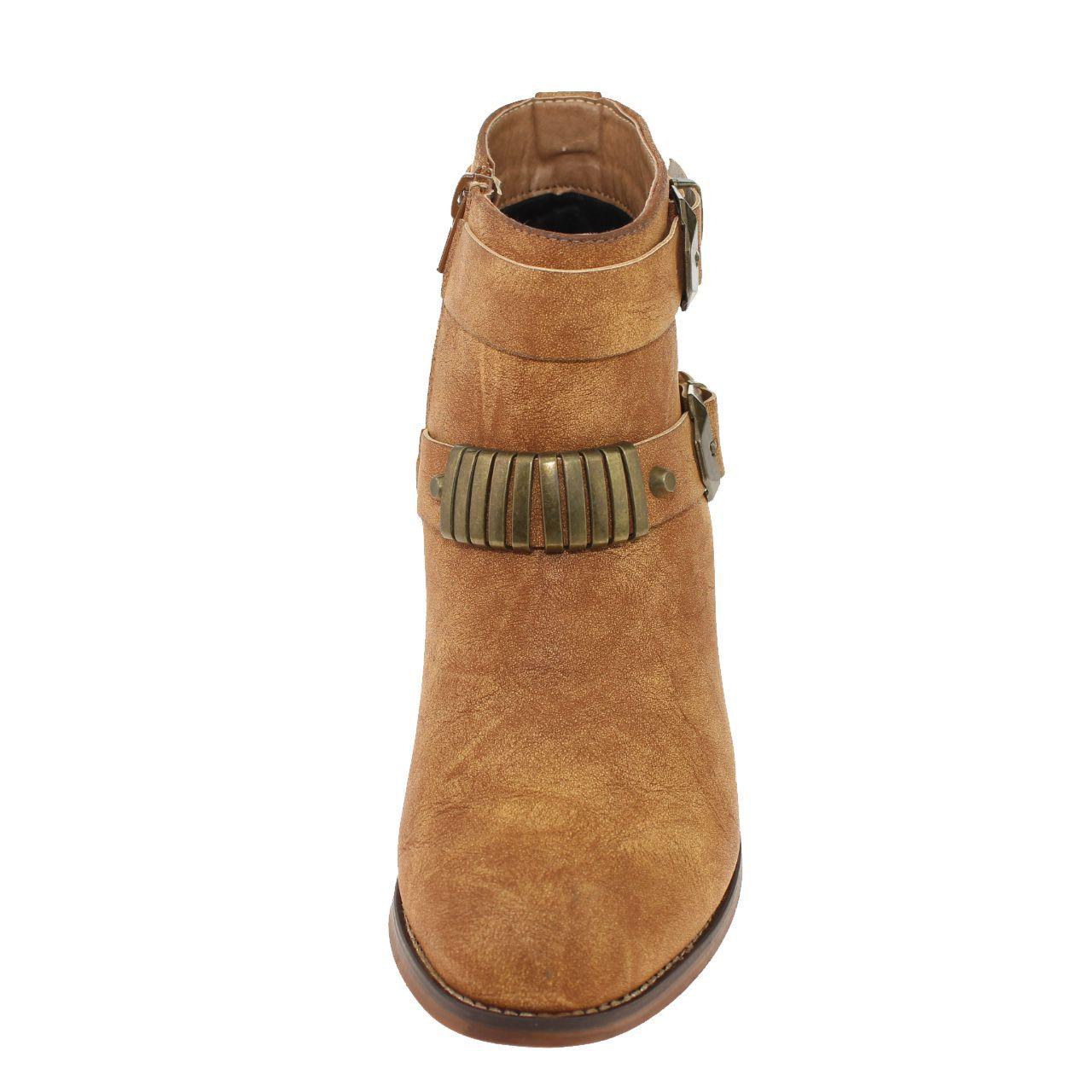 Botín Camel Vía Franca Mujer-3